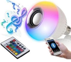Lampada Bluetooth Globo de Luz Led Com Controle Som Festa DJ Com Controle Remoto - rcl