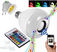 Lâmpada Bluetooth Led 12w Music Rgb Caixa De Som + Controle