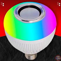 Lâmpada Bluetooth Led Luz Rgb Musical Som 12w Com Controle - Music Bulb