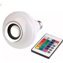 Lampada Bluetooth Luz Rgb Música Caixinha Som C/ Controle