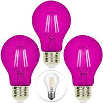 Lâmpada Bluex Bulbs A19 Pink LED 8W E26 Base, pacote com 3 Lâmpada Bluex Bulbs A19 Pink LED 8W E26 Base, pacote com 3