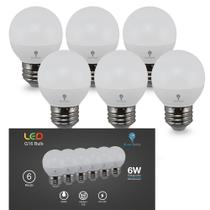 Lâmpada Bluex Bulbs G16 LED 6W 550LM branca E26 120V, pacote com 6 Lâmpada Bluex Bulbs G16 LED 6W 550LM branca E26 120V, pacote com 6