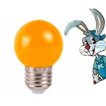 Lâmpada Bolinha 1W Amarela - BIVOLT E27 - cód - 34323