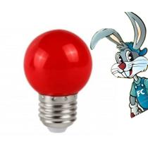 Lâmpada Bolinha 1W -VERMELHO BIVOLT E27 - cód - 31239
