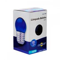 Lampada Bolinha Brasfort 07Wx127V Azul 8466 - Kit C/25