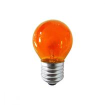 Lampada Bolinha Brasfort 15Wx127V Laranja 8482 - Kit C/25