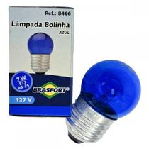 Lampada Bolinha Brasfort 7Wx127V. Azul . / Kit C/ 25 Peças