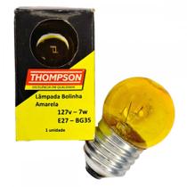 Lampada Bolinha Thompson 7Wx127V Amarela - Kit C/10 Pecas