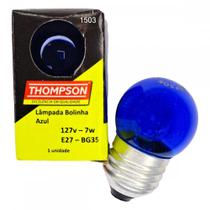 Lampada Bolinha Thompson 7Wx127V Azul . / Kit C/ 10 Peças