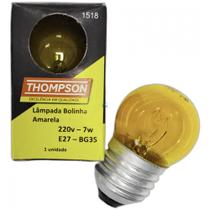 Lampada Bolinha Thompson 7Wx220V Amarela - Kit C/10 Peças