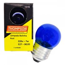 Lampada Bolinha Thompson 7Wx220V Azul - Kit C/10 Peças