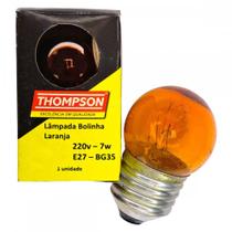 Lampada Bolinha Thompson 7Wx220V Laranja - Kit C/10 Pecas Lampada Bolinha Thompson 7Wx220V Laranja - Kit C/10 Pecas