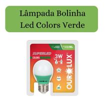 Lâmpada Bolinha Verde Led Colors Econômica -Ourolux Lâmpada Bolinha Verde Led Colors Econômica -Ourolux