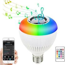 Lâmpada Bulb Led Musical Rgb Caixa De Som + Controle Remoto