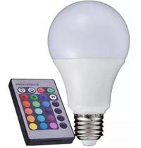 Lampada bulbo 9w rgb c/ controle