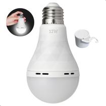 Lâmpada Bulbo De Emergência Recarregável Led 12W Portátil Camping 4 Em 1 Bivolt