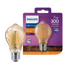 Lâmpada Bulbo Led Filamento 7w Philips 2700k Ambar 220v Lâmpada Bulbo Led Filamento 7w Philips 2700k Ambar 220v
