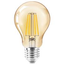 Lâmpada Bulbo Led Filamento A60 4W Branco Quente Âmbar 2400K