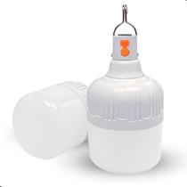 Lâmpada Bulbo Recarregável De Emergência Led Luz Usb 18W 3.7v Branca Bivolt Potente