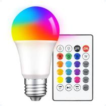 Lâmpada Bulbo Super Led Rgb 5w 16 Cores E27 Com Controle