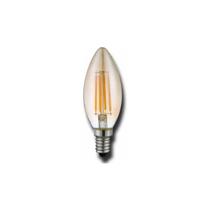 Lâmpada C35 Vela Âmbar Filamento LED 4W 2400K E14 Bivolt