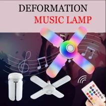 Lampada Caixa De Som Musica Bluetooth Iluminação Led Music