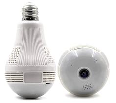 Lâmpada Câmera 360 C/Microfone Alarme Sensor De Presença