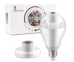 Lampada Camera Cam Vr 380 Espia Wifi 360 Segurança Ip Visão Noturna