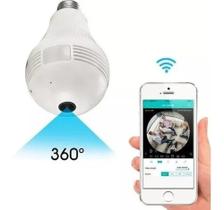 Lâmpada Câmera Espiã Segurança 360o Wifi Panorâmica V380