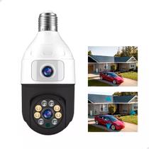 Lâmpada Câmera S/Fio Com Lente Dupla E Monitoramento Lâmpada Câmera S/Fio Com Lente Dupla E Monitoramento