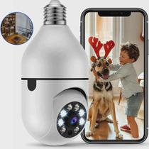 Lâmpada Câmera Smart Wifi Ip Infravermelho Colorido 1080p NF