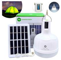 Lâmpada Camping Lampião Led 38w Solar Usb Barraca Pesca