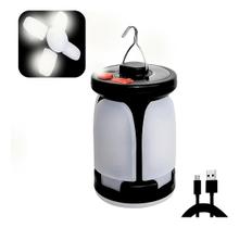 Lâmpada Camping Lampião Led Recarregável Barraca Pesca Usb/ Pratiarejo