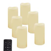Lâmpada CANDLE CHOICE, bateria impermeável, pilares LED, 7,5 x 15 cm, 6 unidades Lâmpada CANDLE CHOICE, bateria impermeável, pilares LED, 7,5 x 15 cm, 6 unidades