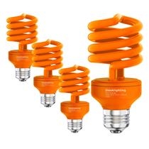 Lâmpada CFL SLEEKLIGHTING 23 W T2 Orange Light E26, pacote com 4