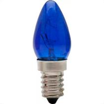 Lampada Chupeta Brasfort 07Wx127 Azul E14 8496 - Kit C/25