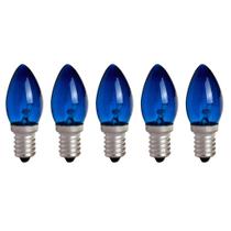 Lampada Chupeta E14 7W 127V Azul Kit com 5 Unidades
