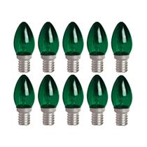 Lampada Chupeta E14 7W 127V Verde Kit com 10 Unidades