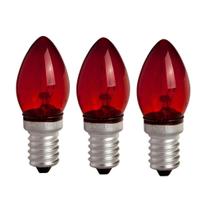 Lampada Chupeta E14 7W 127V Vermelha Kit com 3 Unidades
