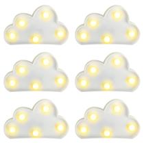 Lâmpada clothmile 6 unidades LED Cloud Night Light Warm White