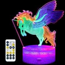 Lâmpada COBIKU Horse Night Light 3D com controle remoto multicolorido
