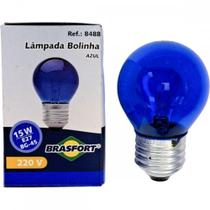 Lampada Colorida Brasfort 15Wx220V. Azul - Kit C/25 Peças