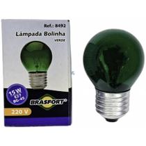 Lampada Colorida Brasfort 15Wx220V. Verde - Kit C/25 Peca