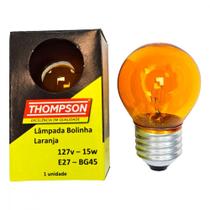 Lampada Colorida Thompson 15Wx127V. Laranja . / Kit C/ 10 Peca
