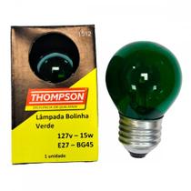 Lampada Colorida Thompson 15Wx127V. Verde - Kit C/10 Pecas Lampada Colorida Thompson 15Wx127V. Verde - Kit C/10 Pecas