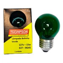 Lampada Colorida Thompson 15Wx127V. Verde - Kit C/10 Pecas