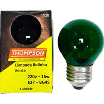 Lampada Colorida Thompson 15Wx220V. Verde - Kit C/10 Pecas Lampada Colorida Thompson 15Wx220V. Verde - Kit C/10 Pecas