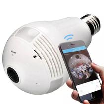 Lâmpada Com Câmera Espiã Visão Noturna com Sensor e Wifi - VR Cam