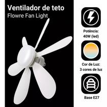 Lâmpada com Ventilador De Teto Silencioso Bivolt 2em1