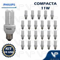Lâmpada compacta 3u mini philips 11w 127v 2700k(branco quente)e27 genie kit24 Lâmpada compacta 3u mini philips 11w 127v 2700k(branco quente)e27 genie kit24
